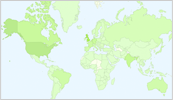 World Map of languages supported by Google Analytics