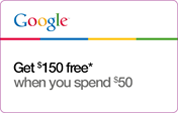 Google - Get $150 free when you spend $50