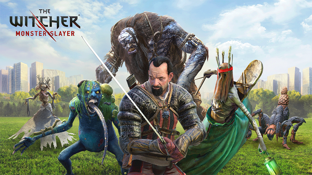  《Witcher: Monster Slayer》游戏海报，其中展示了 Leshy 的作品