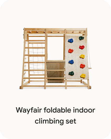 Wayfair foldable indoor climbing set
