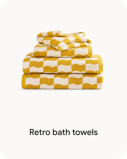 Retro bath towels