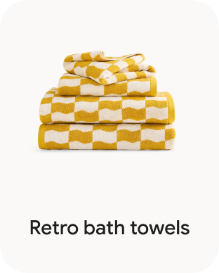 Retro bath towels