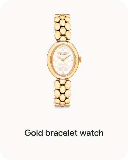 Gold bracelet watch