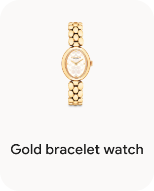 Gold bracelet watch