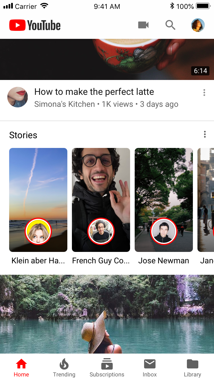 feature a larger row of Stories