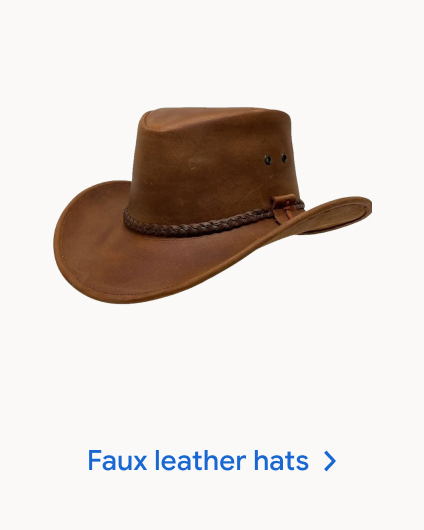 Faux leather hats