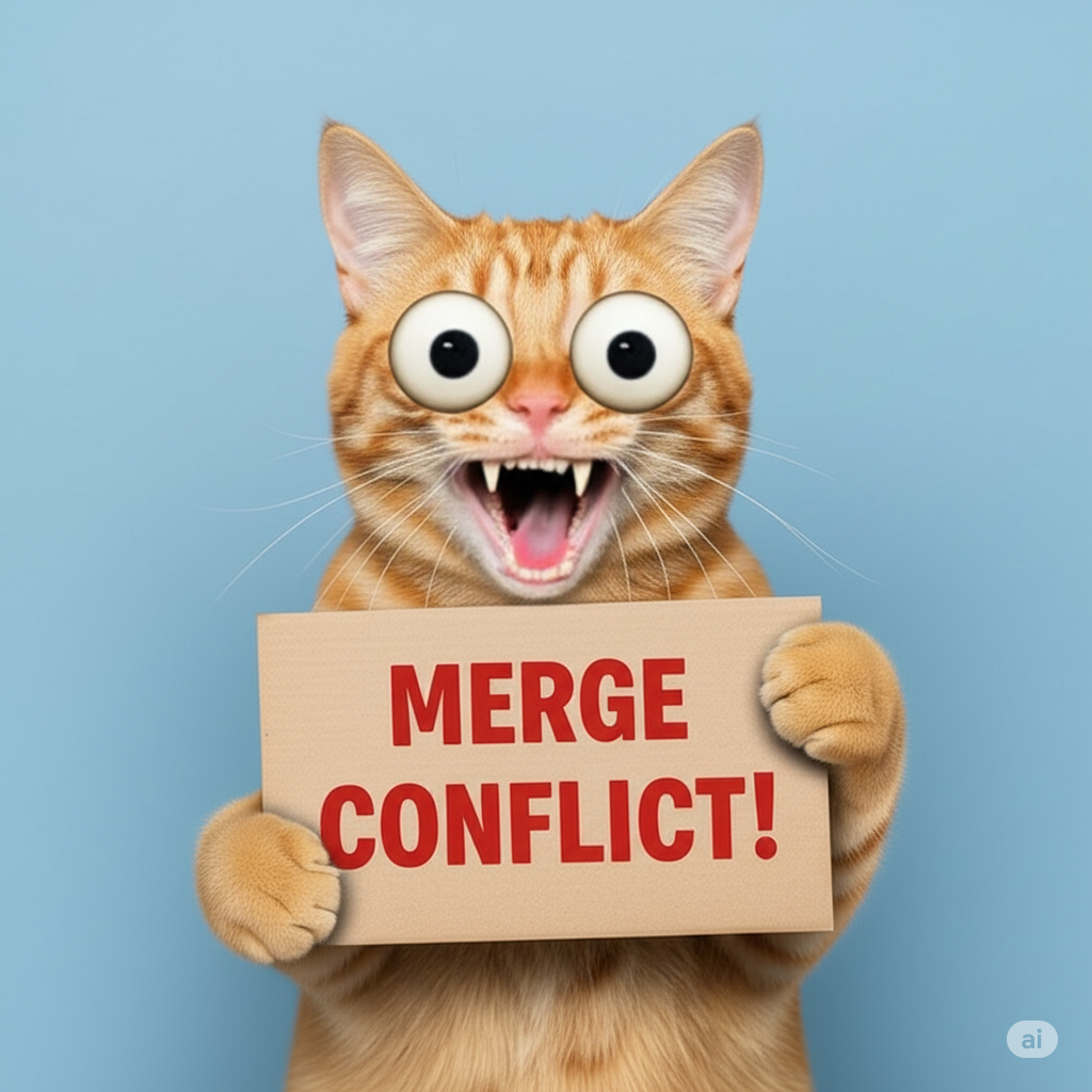 MERGE CONFLICT CAT